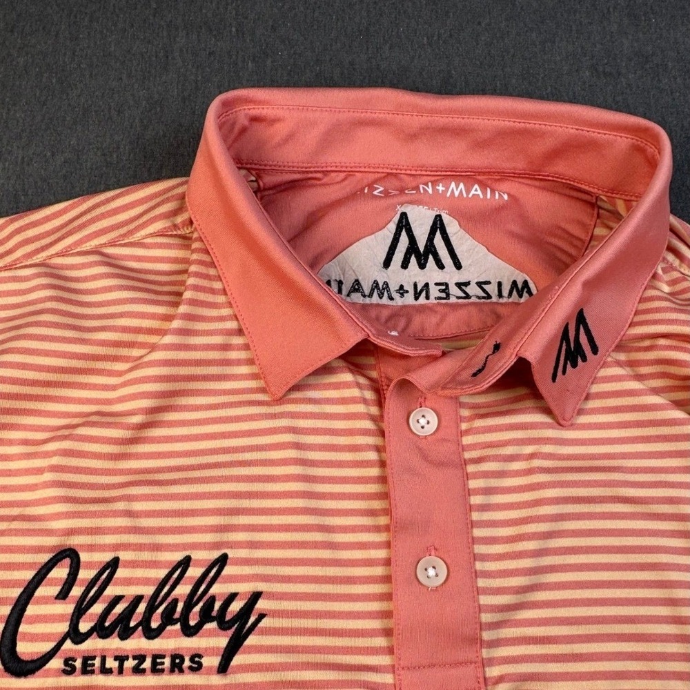 Missen Main‎ Golf Polo Shirt Striped Flogistix Mens  'Clubby Seltzers'